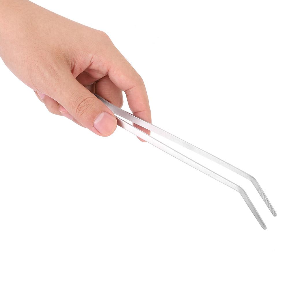 Stainless Steel Aquarium Water Plants Fish Tweezers Aquascaping Tool(27cm Straight Head)