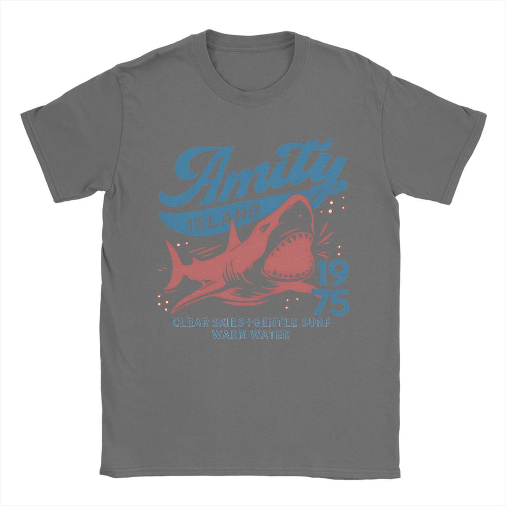 Unisex Women Graphic Printing Jaws Amity Island 1975 Movie Tee T Shirt Pure Cotton Tshirts Clothing