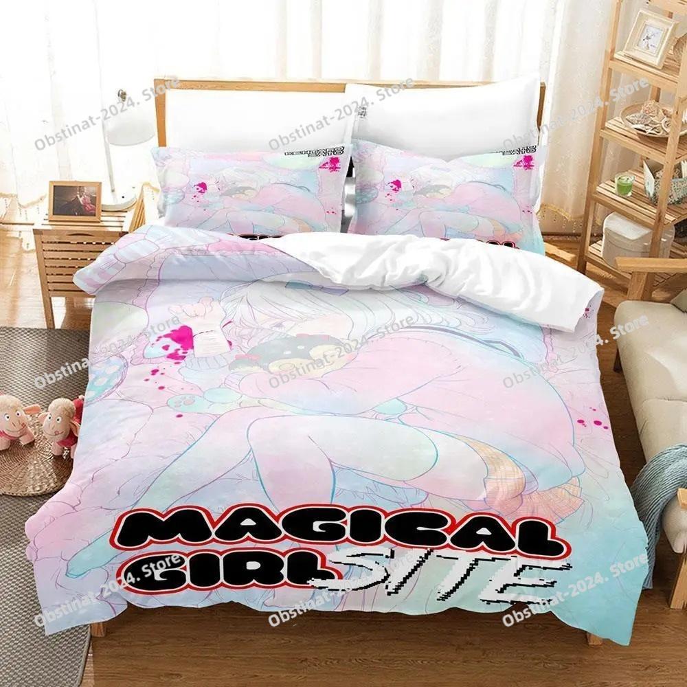 Nový 3D tisk Anime Magical Girl Site Povlak na přikrývku Ložní souprava Polyesterové povlaky na polštáře Povlak na peřinu Domácí dekorace Dárek Twin King Queen