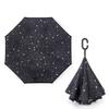 Folding Long Shank Double Layer Inverted Umbrella Windproof Reverse C-Hook Male Golf Umbrella Reverse Umbrellas For Car