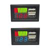 12V Car Voltmeter Dual USB Output Battery Capacity Indicator 5V 2A Power Tester for Truck Motorcycle Lithium Lead Acid Battery