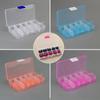 Clear Plastic Storage Box 10 Compartment with Sealing Lid Container for Case for Small Jewelry Ring for Pill Multicolor