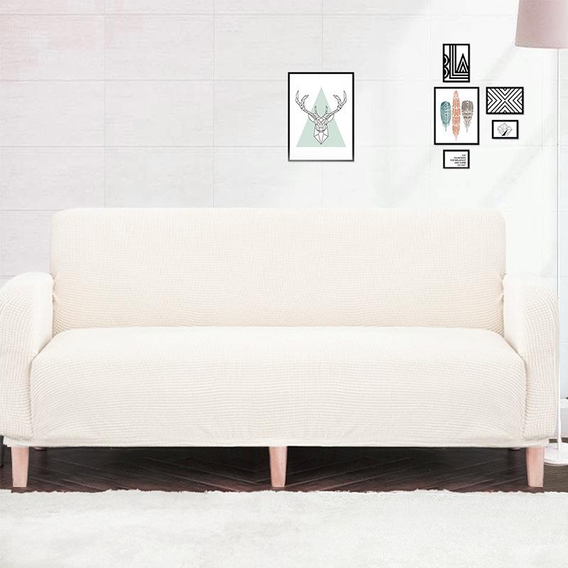 New High Elasticity Sofa Cover Fabric All Season Universal Knitted Sofa Cover Thickened Simple Solid Color Soft and Comfortable