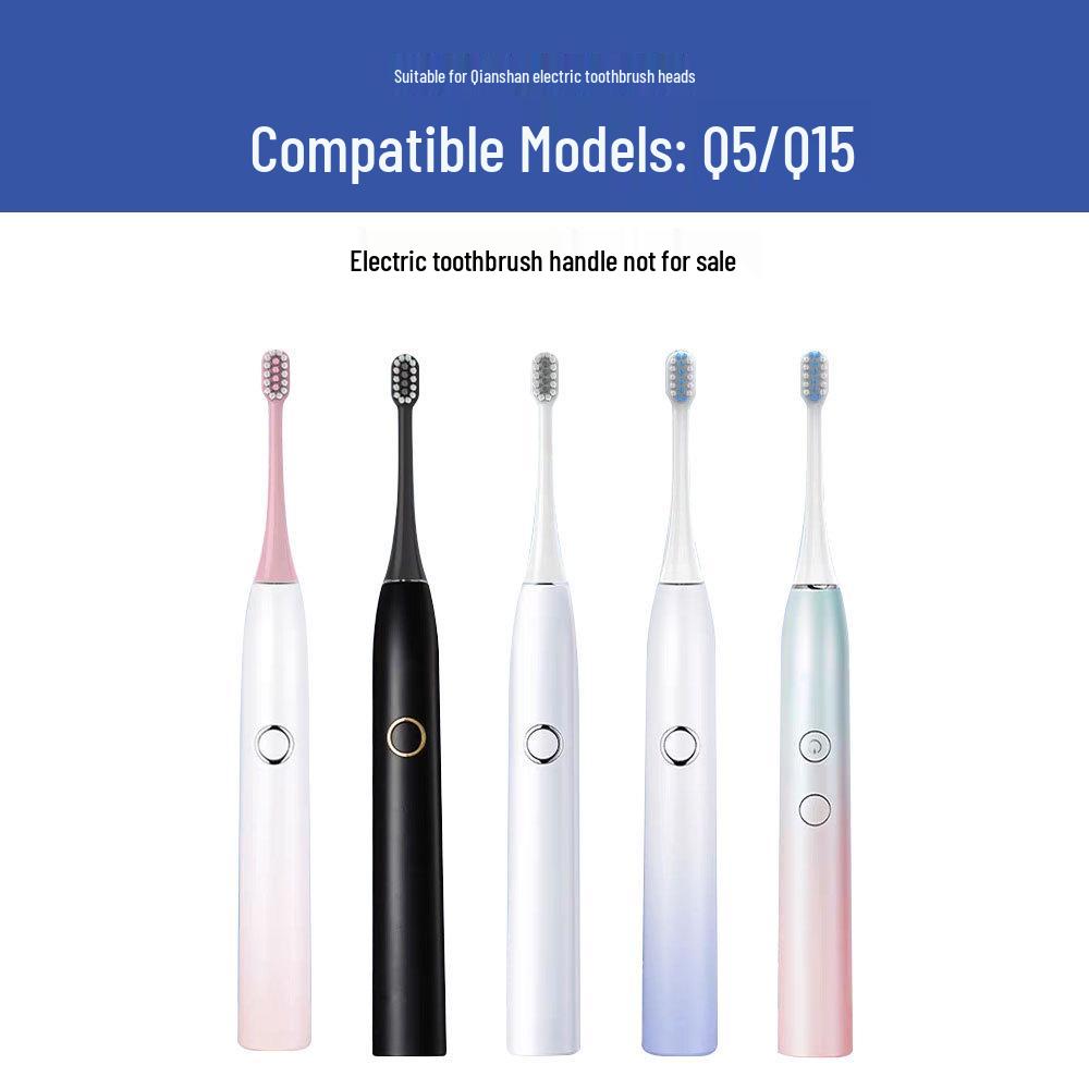 Compatible with Qianshan Q5/Q15 Toothbrushes - High-Quality, Soft Bristle Replacement Heads