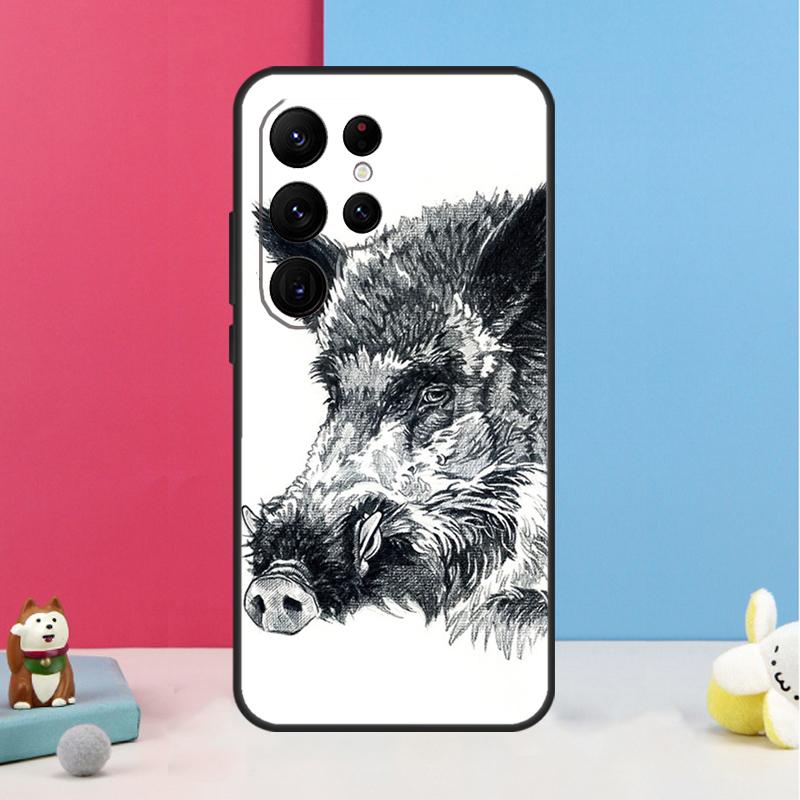 Cute wild boar funny Cartoon Case For Samsung Galaxy S26 S23 Ultra S20 S21 S22 S24 S25 Plus S10 S25 FE Back Cover Shell