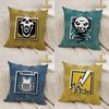 RRainbow Six SSiege Cushion Cover Silky Short Plush DoubleSided Printed Pillow Case for Sofa All Seasons Home Decor Gift
