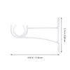 1Set Curtain Rod Supports Sturdy Aluminum Curtain Rod Brackets Smooth Finish Easy Mounting Home Office Curtains Pole Base