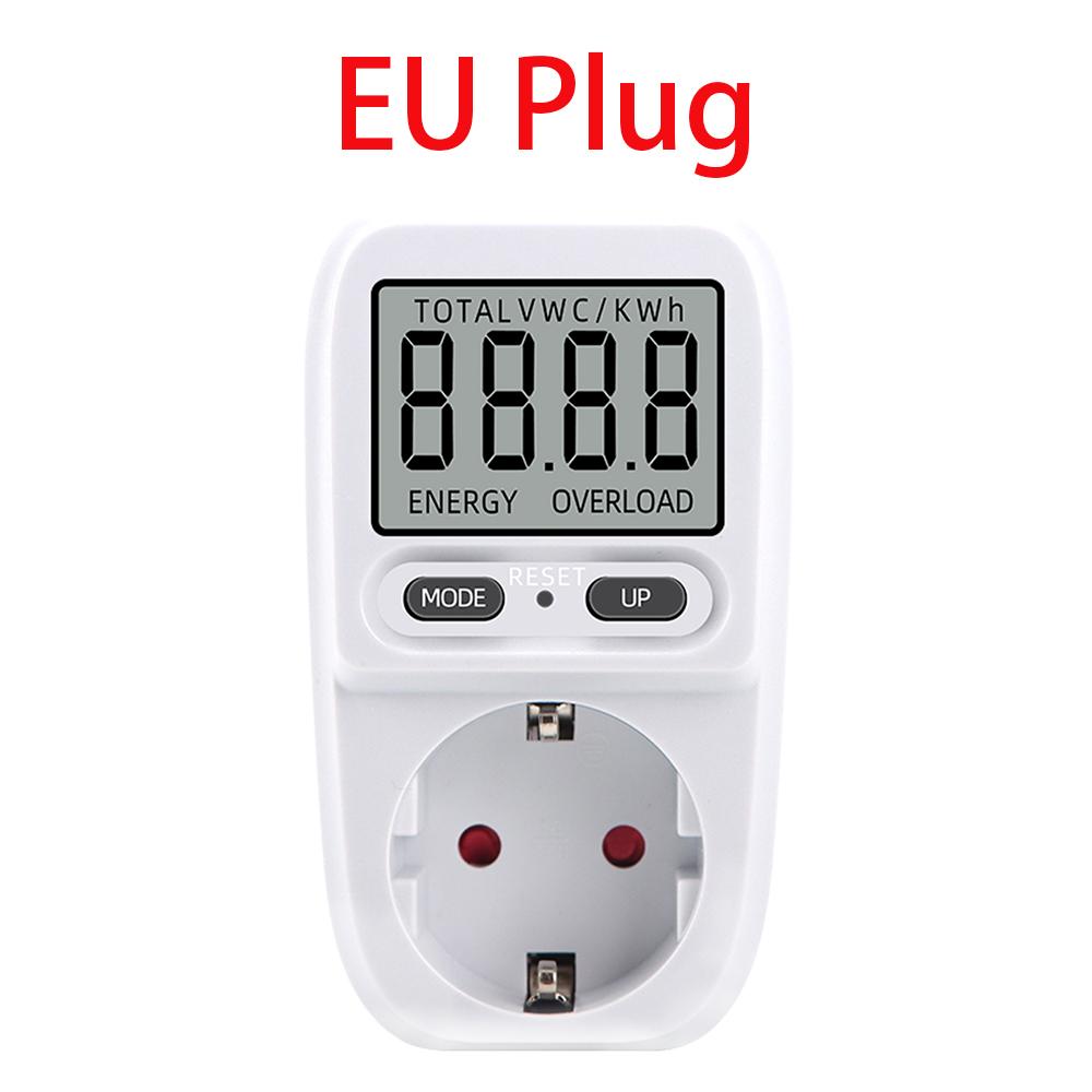 Digital Wattmeter AC 230V Power Meter Electricy Consumption Energy Meter EU/FR Plug Socket Power Electricity Analyzer Monitor