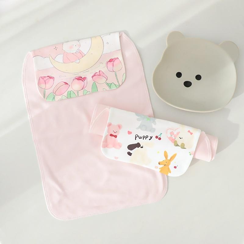 Set mit 2 sanften & saugfähigen Babyschweißhandtüchern, feuchtigkeitstransportierende Babyhandtücher, bunte & strapazierfähige Baumwolltaschentücher, Geschenk