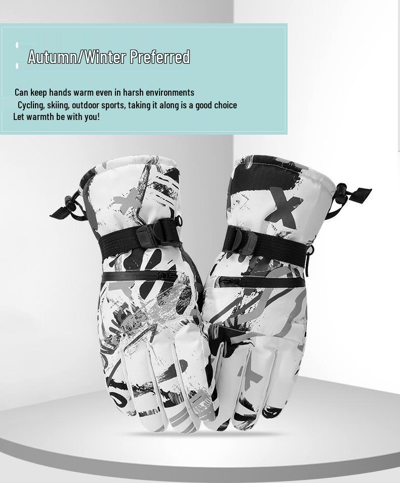 Unisex Winter Ski Gloves: Warm, Touchscreen-Compatible for Outdoor Activities like Mountaineering, Cycling, and Motorcycling