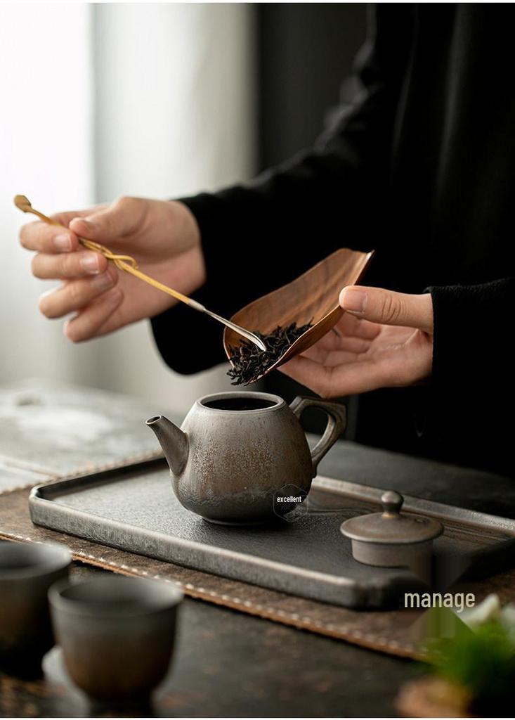 High-End Chinese Kung Fu Tea Set: Includes Teapot, Two Cups, and Tray for Two-Person Brewing
