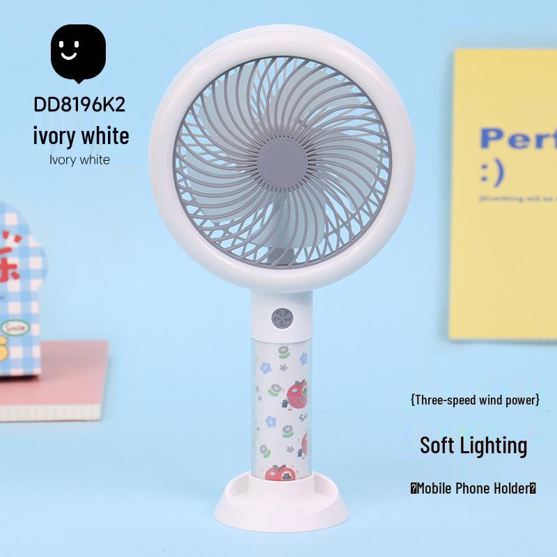

Compact USB Rechargeable Handheld Fan with Light and Phone Holder – High Power, Silent Operation Factory/Wholesale/Export/Cross-border