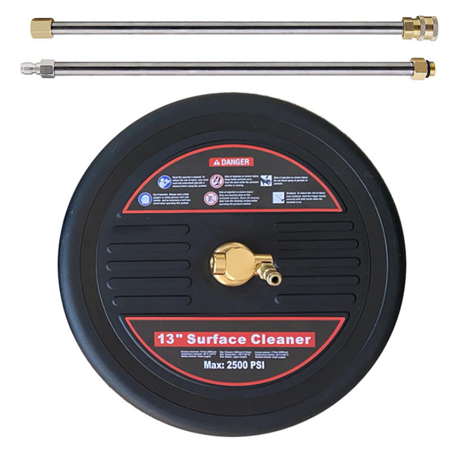 

13inch Pressure Washer Surface Cleaner 2500PSI 1/4 Quick Connector Nozzle Rotary for Cleaning Patio Sidewalks Driveway чорний