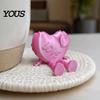 Love Heart Figurine with Articulated Legs, 3D Printed Shape Statue, Shaped Desk Accessory Decoration for Home Office, Romantic Gift