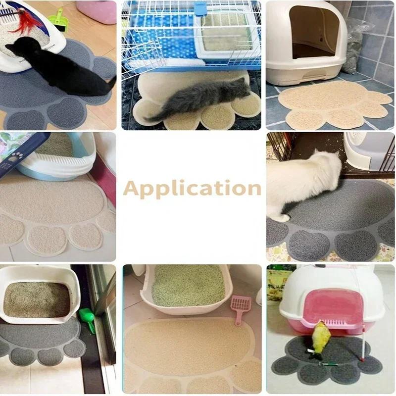 High Resilience Fiber Cat Litter Trapping Mat Waterproof Non-slip Pet Feeding Pad for Small Dogs Cats Accessories