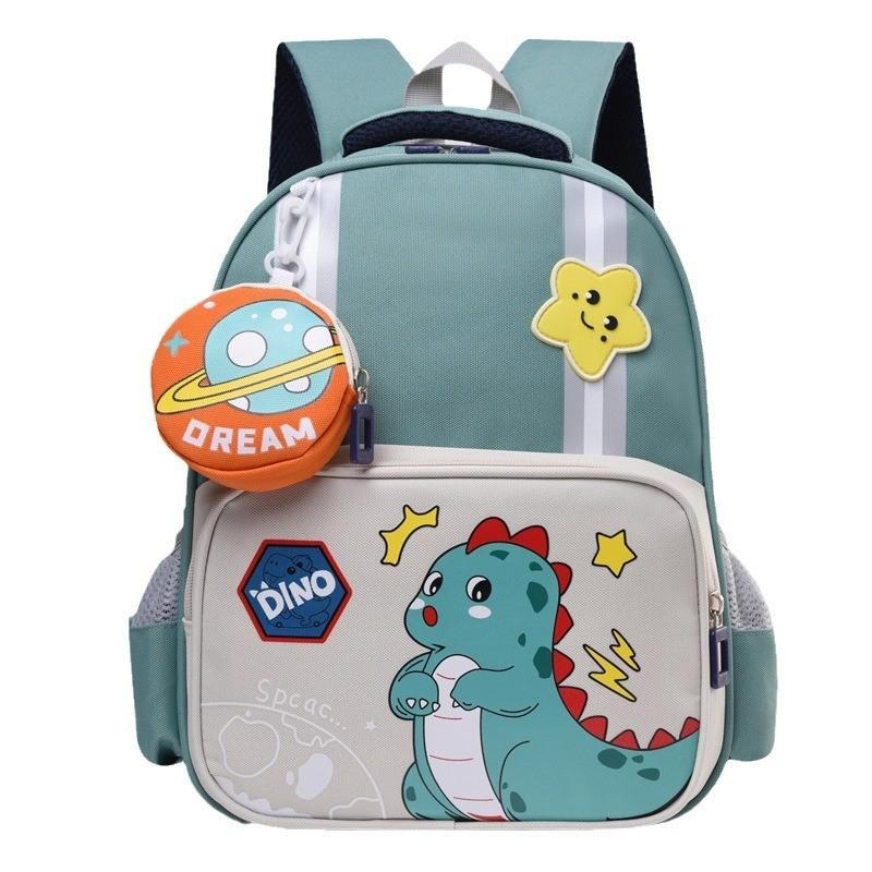 Cute Dinosaur Pattern Backpack For Children Breathable Oxford Cloth Bag For Kindergarten