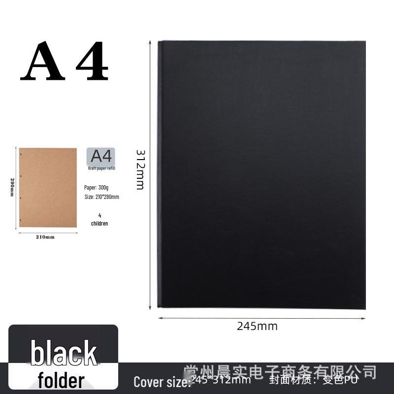 Chenshi Leather A4 Business Notebook & 4-Hole File Folder with Logo