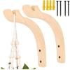 Stylish Rubber Wood Plant Hook for Wall Decoration in Living Room Balcony Cafe Enhancing Artistic Atmospheres for Decoration