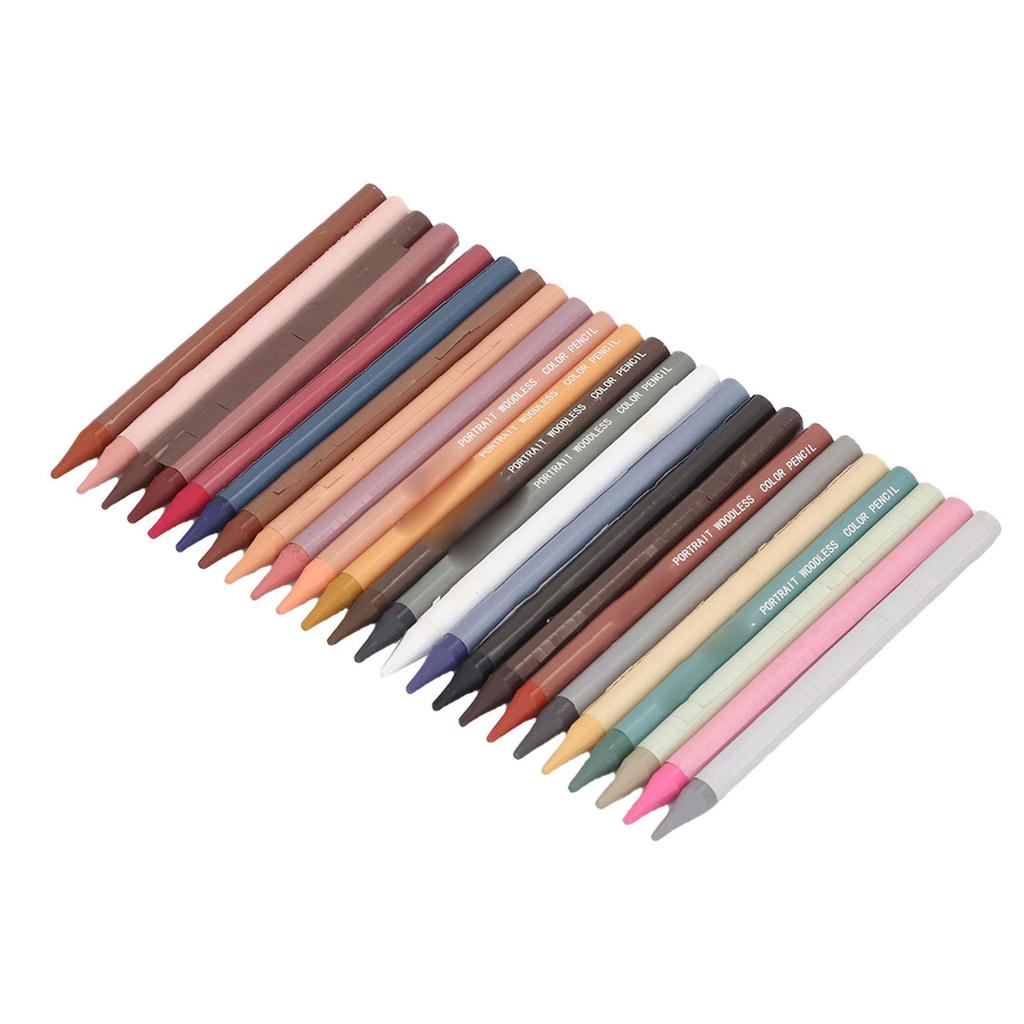 24 Colors Pencil Set Oil Based Pigment Woodless Colorful Pencils for Drawing Blending Layering Adults Students