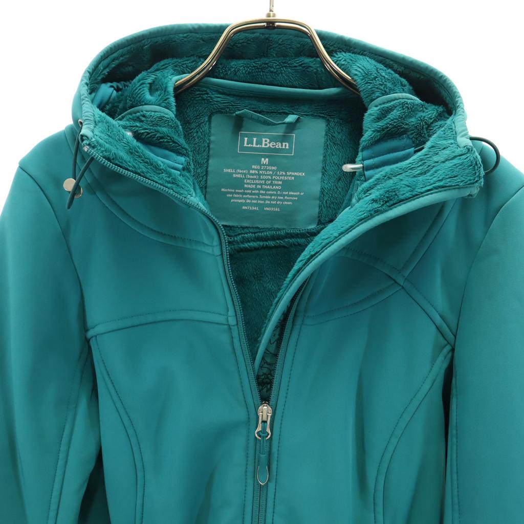 L.L.Bean Soft shell Jacket Green system Fleece-lined Outdoor Women Used