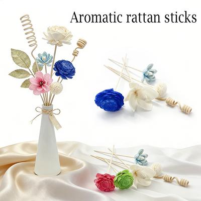 3-6pcs Scented Rattan Sticks Reed Diffuser Replacement for Essential Oil Aromatherapy Home Fragrance DIY Room Decor