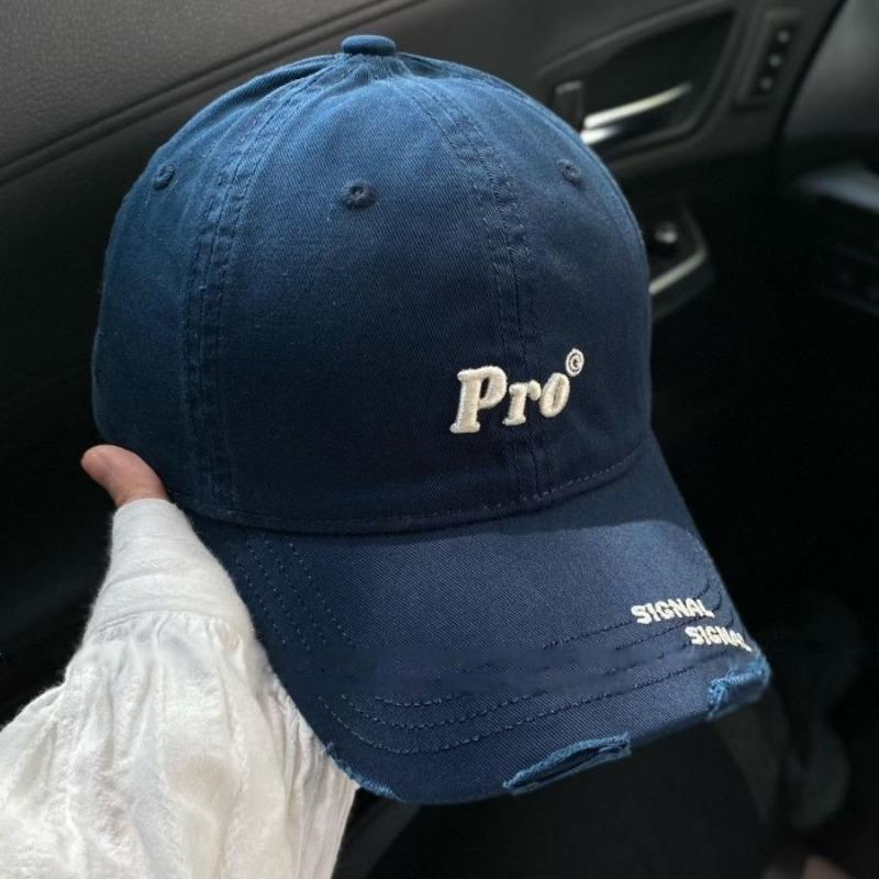 New trendy brand letter Pro embroidered face small baseball cap women's simple hole curved brim cap