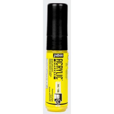 Acrylmarker - PEBEO - Acrylmarker - Neon Gelb - Dicke Spitze 5/15 mm - Permanent
