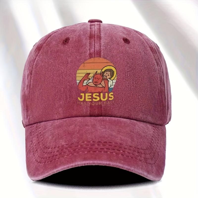 Versatile Retro Print Washed Vintage Soft Top Baseball Cap Unisex Outdoor Sunshade Baseball Cap