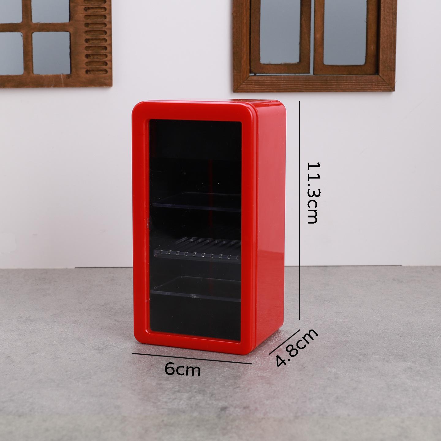 Miniature Luminous Refrigerator Freezer Dollhouse Furniture Toy
