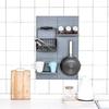 Household Plastic Orifice Storage Rack Living Room Kitchen Bedroom Partition Wall Wall Hanging Shelf