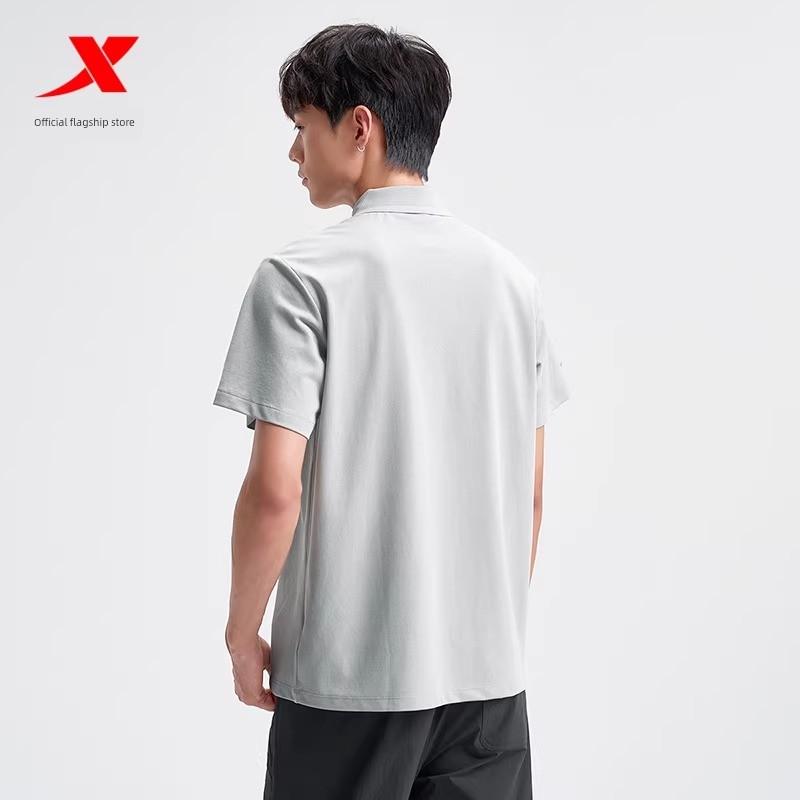 Xtep Polo Shirt Men's Official Summer New Casual Half-Sleeved Sports Lapel Short-Sleeved