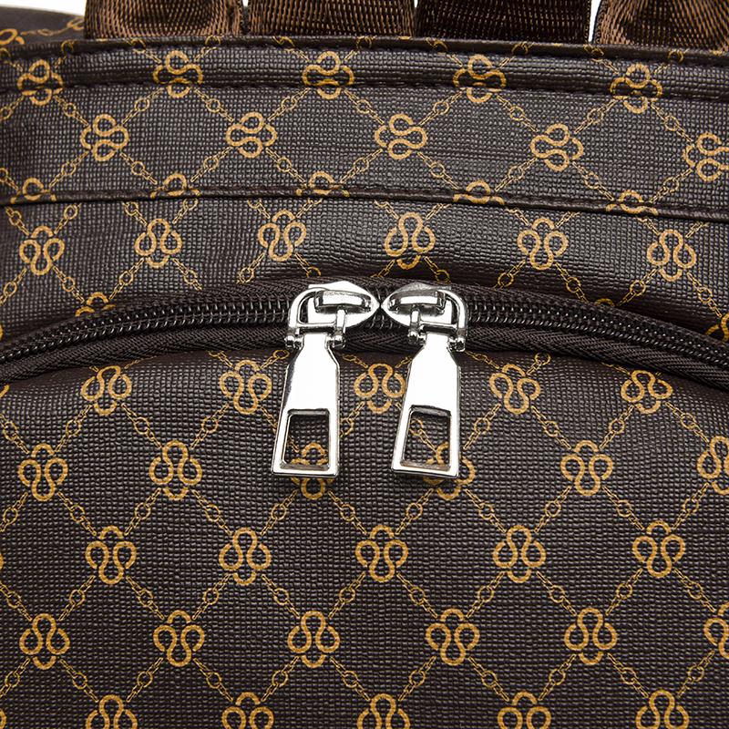 Damen-Reiserucksack, weicher Leder-Druck-Rucksack