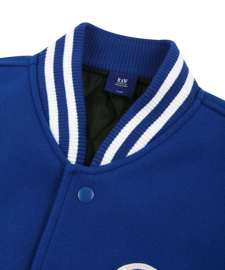 Raw Lab R Old School Heavy Varsity Jacket (Blue)