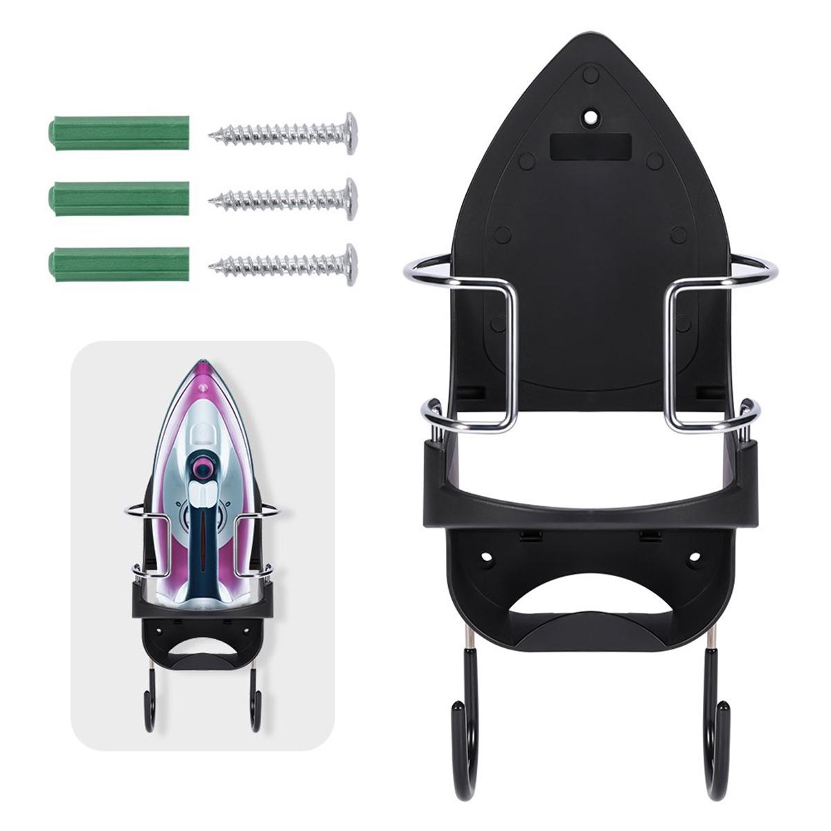 

Настенная подставка для утюга, стойка для утюга, универсальный держатель для гладильной доски, вешалка, термостойкие подвесные аксессуары для прачечной чёрный