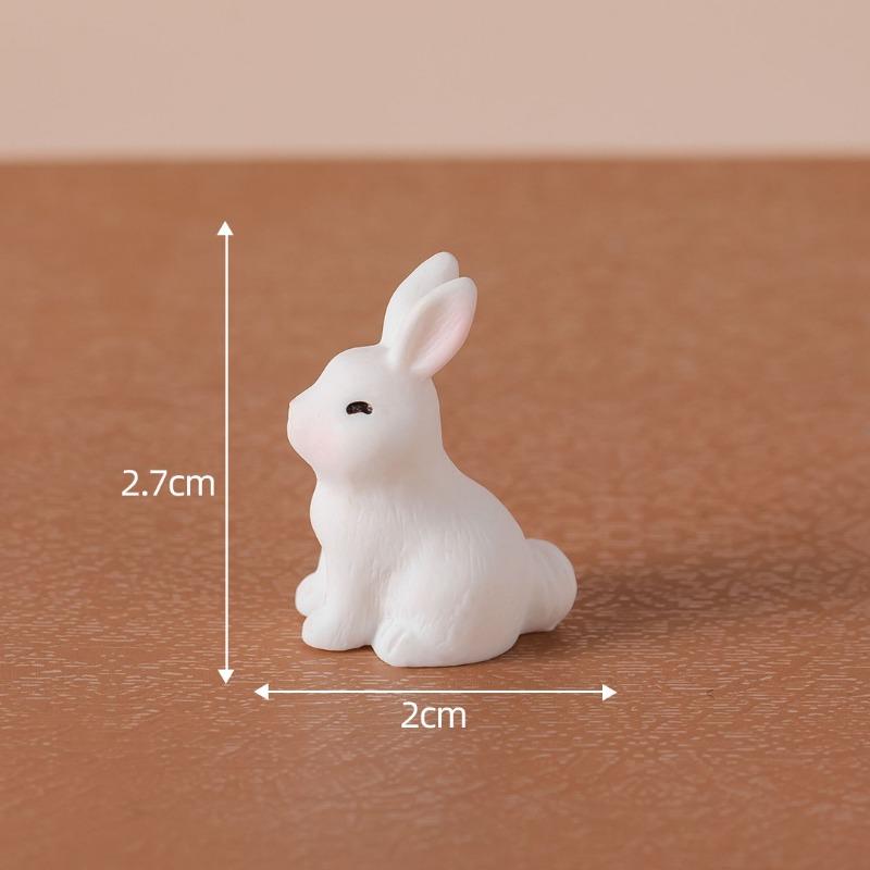 Cute Mid-Autumn Festival MooncakesRabbitsAnimal Garden Landscaping Decorations Accessoriesand Small Desktop Ornaments