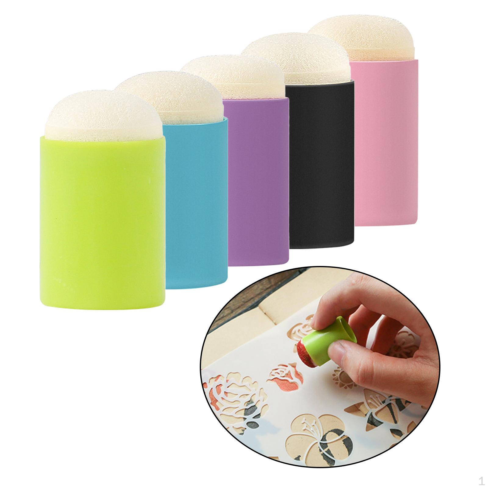 

5pcs Reusable Finger Sponge Daubers Craft Drawing Set - Dia 1.8cm/0.71 inch