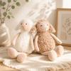 Poupée Agneau à Longues Jambes 30 cm Jouet en Peluche Rempli Blanc Rose Kaki Mouton de Prairie Animal Peluche Compagnon Cadeau Apaisant