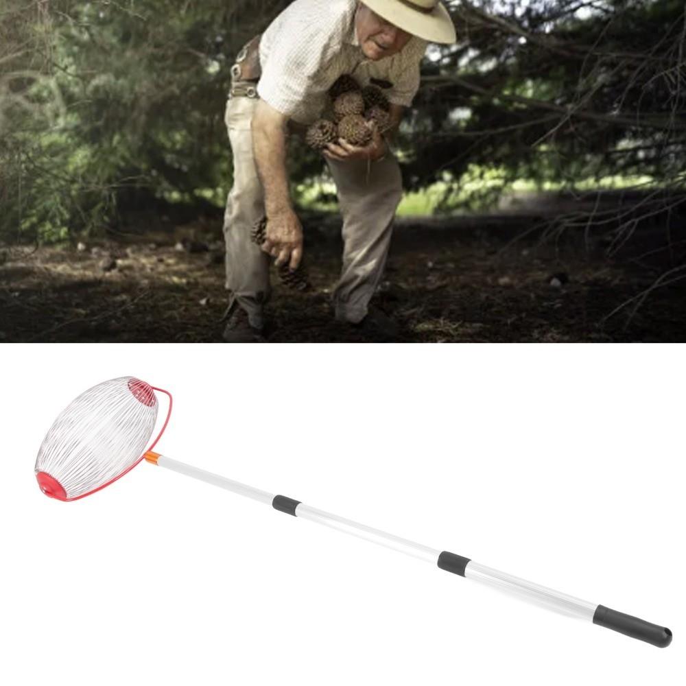 Telescopic Rod Rolling Nut Gatherer Wire Cage Pecan Picker Roller Hickory Nuts