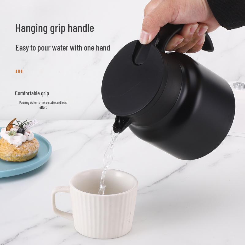 Large Stainless Steel Teapot for White Tea Brewing, Office Use, Insulated Thermos Flask