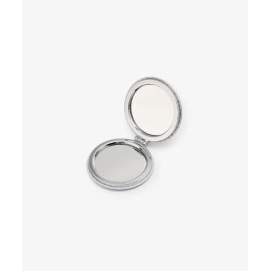 AfternoonTea LIVING Makeup Box FD53 Ribbon Compact Mirror Silver