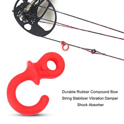 4 Buc Stabilizator Durabil din Cauciuc pentru Coarda Arcului Compus, Amortizor de Vibrații, Absorbant de Șocuri(roșu)