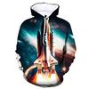 Fashion 3D Print Space Shuttle Hoodie Men Women Rocket Graphics Sweatshirt Long Sleeve Pullover Spring Autumn Kids Hoodies