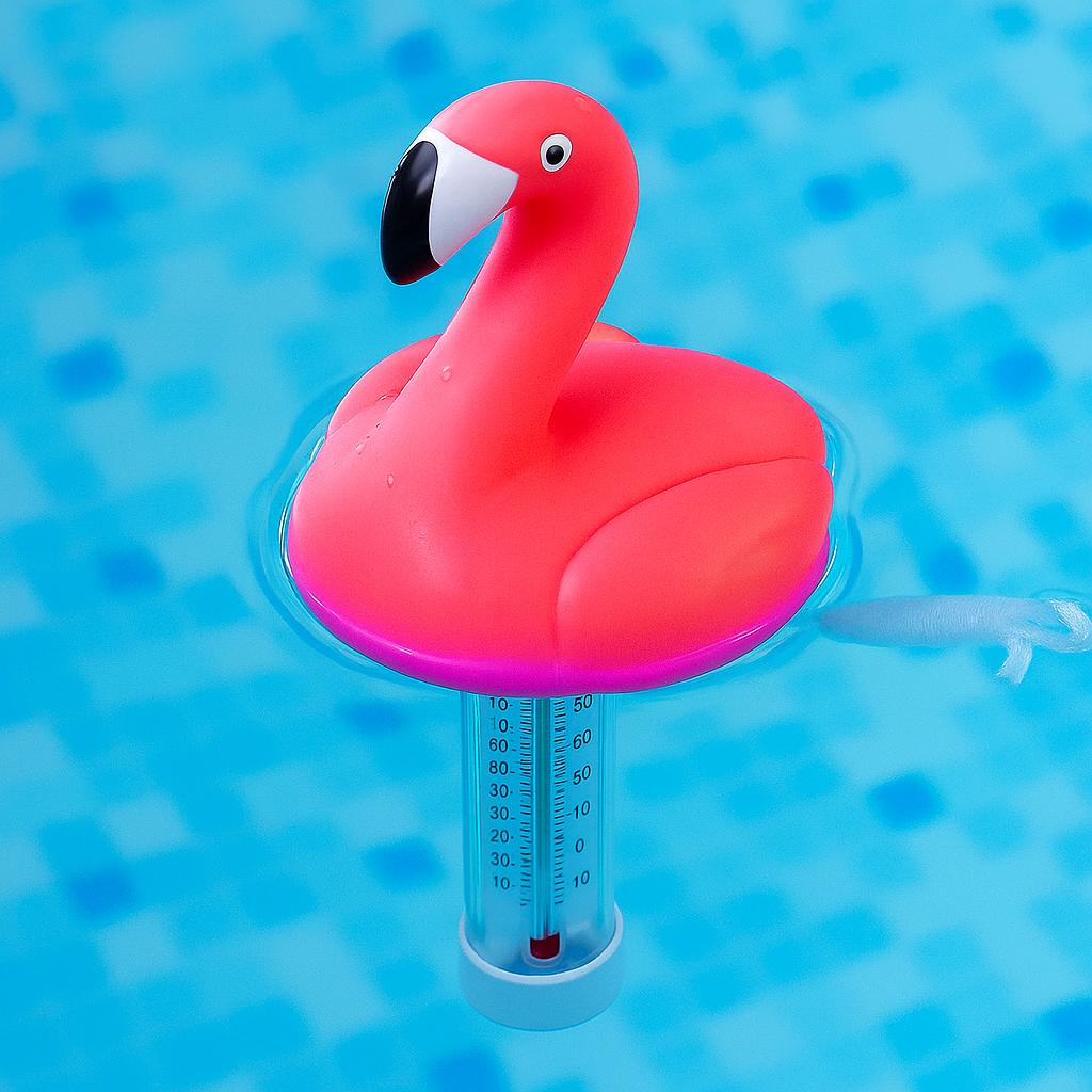 Flamingo thermometer floating for pool jacuzzi spa pool float 2 scales