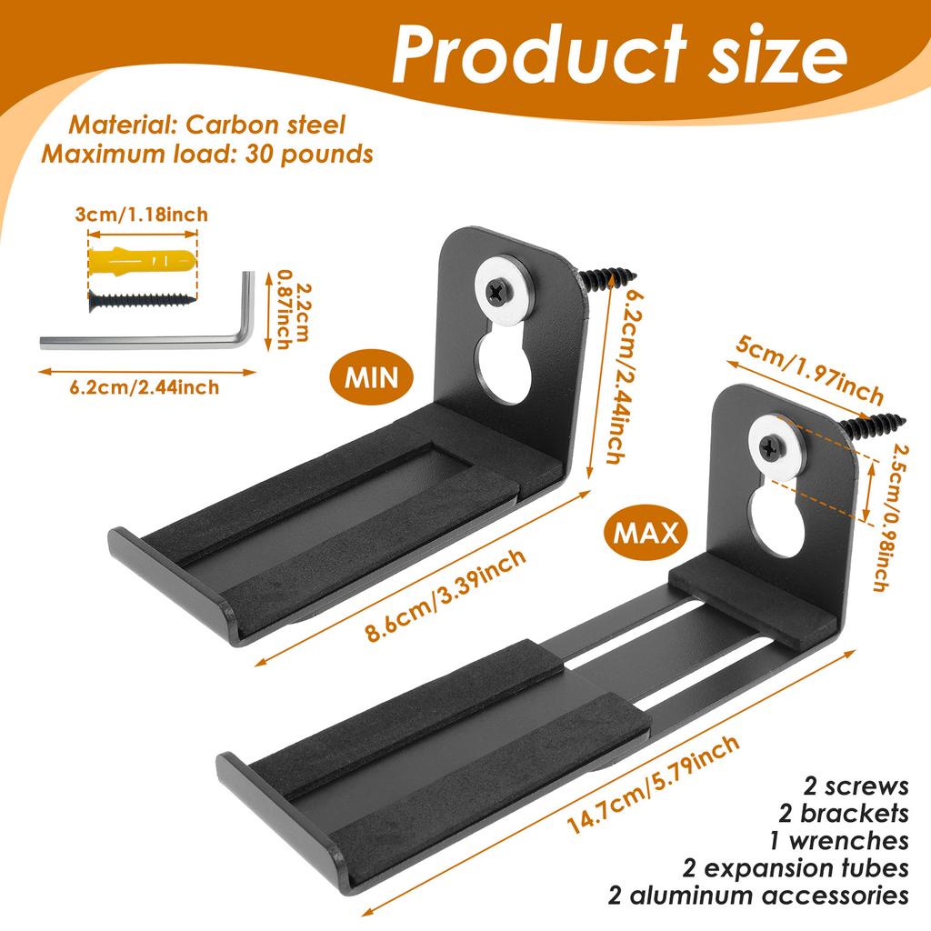 Sound Bar Mount Wall Bracket Easy Installation Wall Display Shelf Holder Stand Universal Soundbar System Mounting Rack Under TV