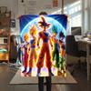 1PC Son Goku  Print Flannel Blanket, High Quality All Seasons, Home Decor, Warmth and Comfort, Perfect for Christmas Gifts