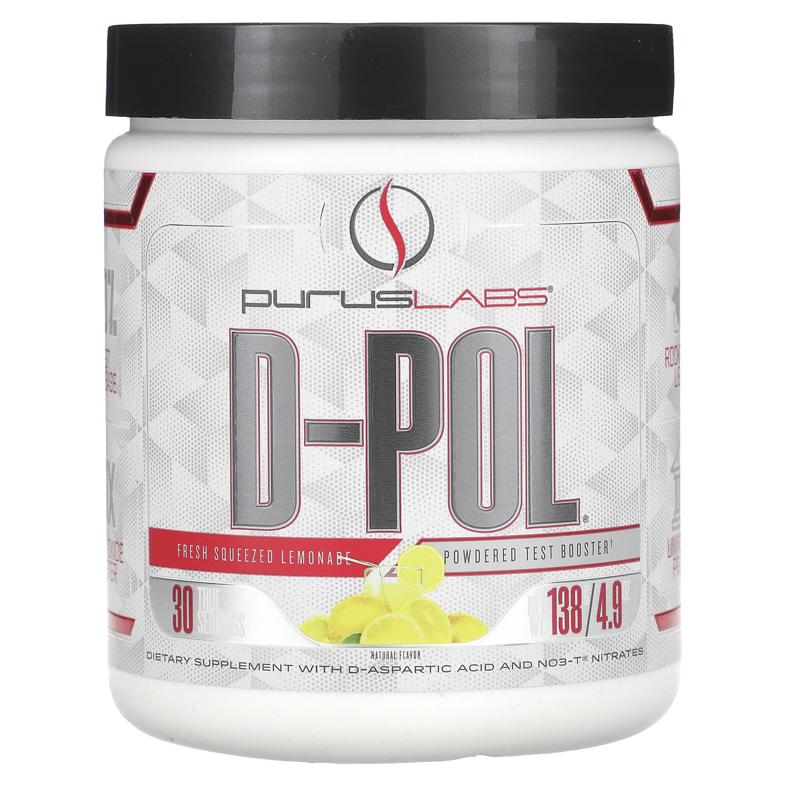 

Purus Labs, D-POL, Powered Test Booster, Juiced Lemonade, 4.9 oz (138 g)