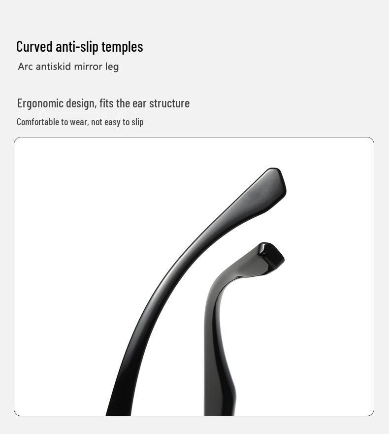 Stylish Large Frame Polarized Sunglasses - Slimming TR Square Design for Men & Women