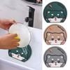 Cartoon Cat Sewer Floor Drain Cover Anti-insect Anti-blocking Sewer Sealing Silicone Mat Anti Odor Floor Drain Pad