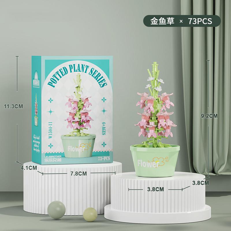 Bukiet Kwiatów Mini Klocki Konstrukcyjne Zestaw Kwiatów 3D DIY Kreatywne Rośliny Mikro Klocki do Dekoracji Domu Prezent dla Dziewczynki Dorosłych Dzieci