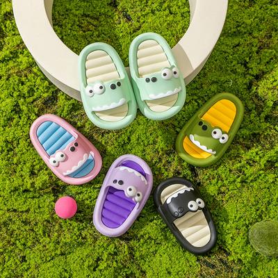 Pantofole estive carine per bambini con dinosauri, alla moda, aperte, per bambini, ragazzi e ragazze, scarpe casual da spiaggia 2024, scarpe per genitori e figli